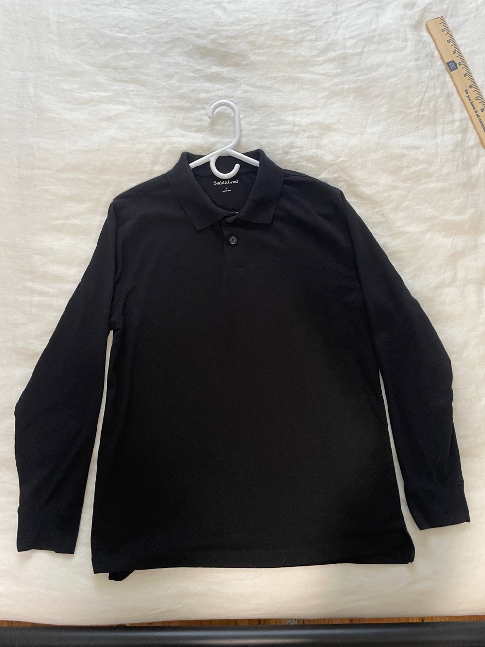Saddlebred Men's Long-Sleeve Polo Shirt - Black